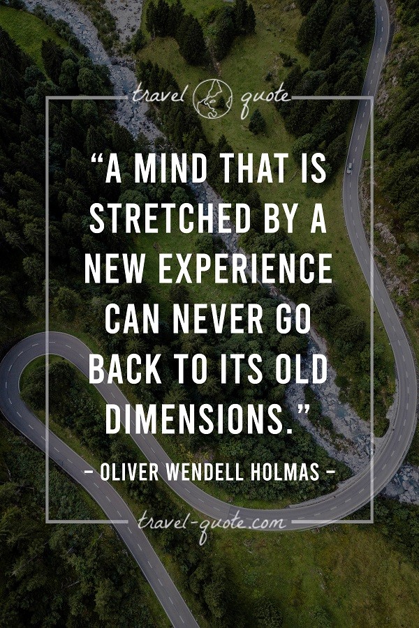 A mind that is stretched by a new experience can never go back to its old dimensions. - Oliver Wendell Holmes