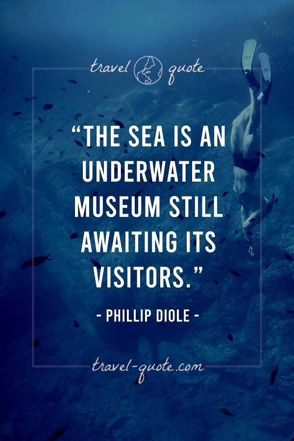 The sea is an underwater museum still awaiting its visitors. - Phillip Diole