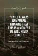 I will always remember thinking that this is a moment we will never forget.